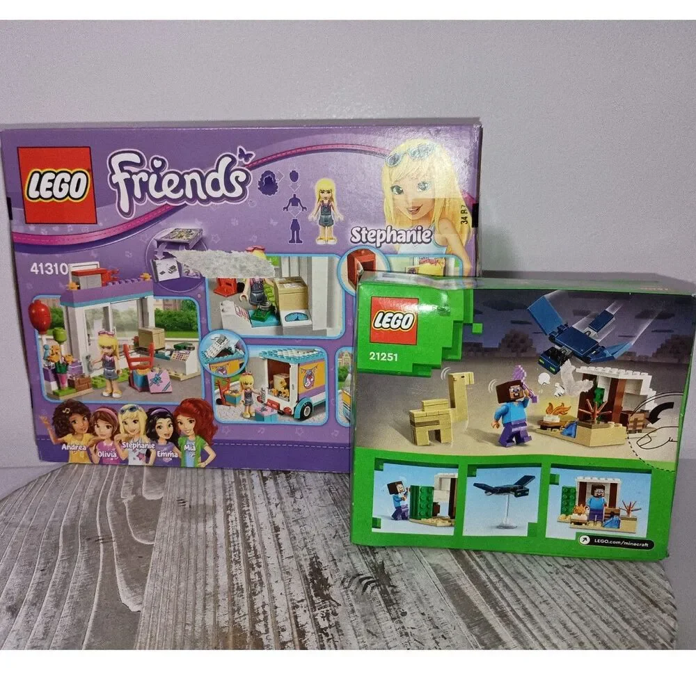 LEGO: Friends Stephanie 41310; Minecraft Steve's Desert Expedition 21251 (2 NIB)